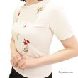 画像3: 【2025 春夏新作 SuperBeauty 】★花刺繍デザイン半袖セーター (3)