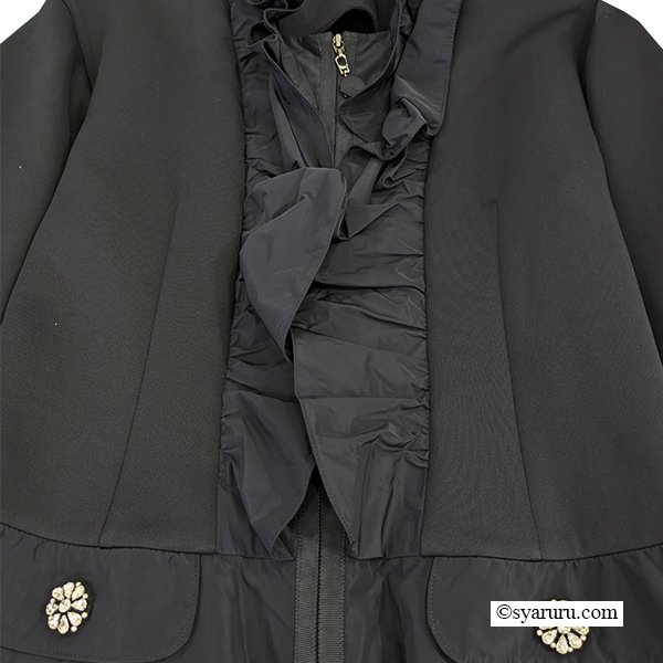 画像8: 【SuperBeauty  】★フリル衿異素材ジャケット (8)