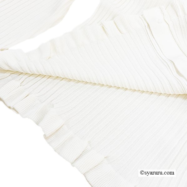 画像16: 【SALE除外品≪クーポン＆ポイントのみ≫SuperBeauty 】★裾フリルリブ編みカーディガン (16)