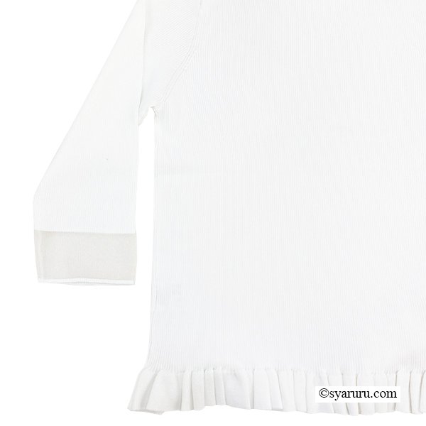 画像6: 【SuperBeauty  】★袖先透かし編み裾フリルセーター《送料220円代引は通常送料》 (6)