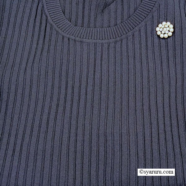 画像7: 【SuperBeauty  】★裾フリルリブ編み半袖セーター《送料220円代引は通常送料》 (7)