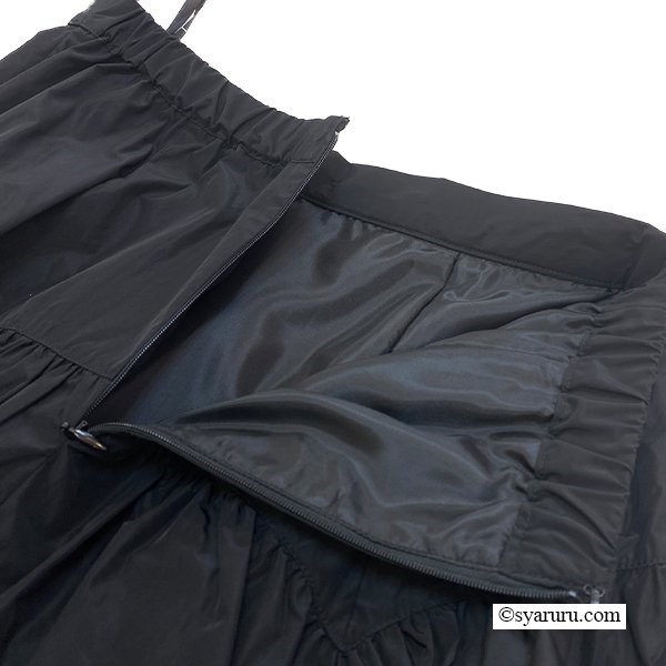 画像7: 【SuperBeauty 半額以下！】裾異素材切替のタフタ素材スカート (7)