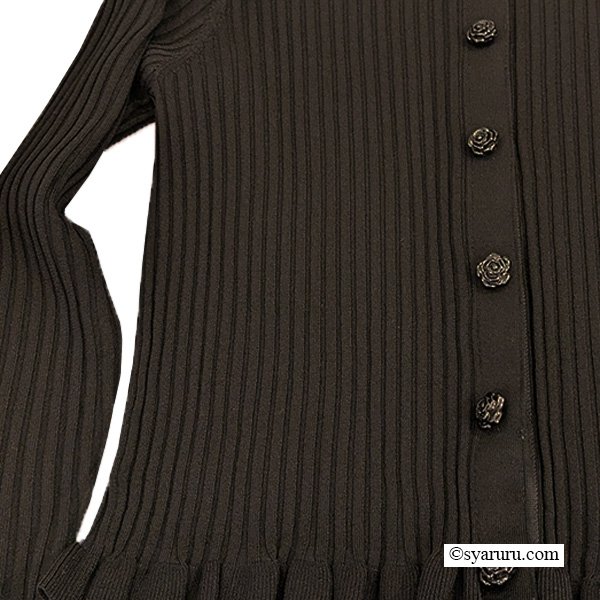 画像9: 【SALE除外品≪クーポン＆ポイントのみ≫SuperBeauty 】★裾フリルリブ編みカーディガン (9)
