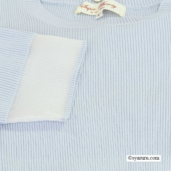 画像14: 【SuperBeauty  】★袖先透かし編み裾フリルセーター《送料220円代引は通常送料》 (14)