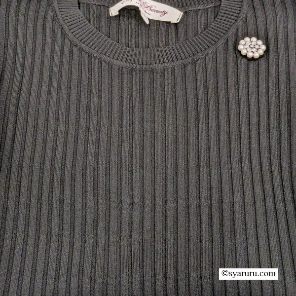 画像6: 【SuperBeauty  】★裾フリルリブ編み半袖セーター《送料220円代引は通常送料》 (6)