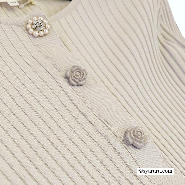 画像11: 【SALE除外品≪クーポン＆ポイントのみ≫SuperBeauty 】★裾フリルリブ編みカーディガン (11)