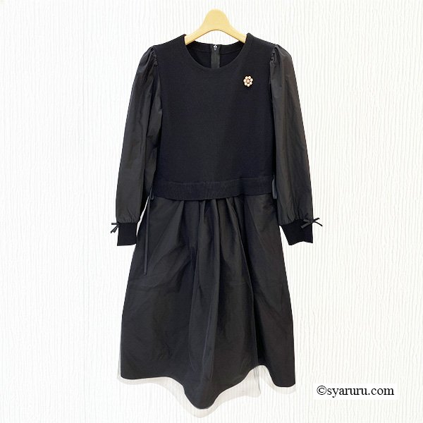 画像5: 【SuperBeauty  】★タフタニットのレイヤード風ワンピース (5)