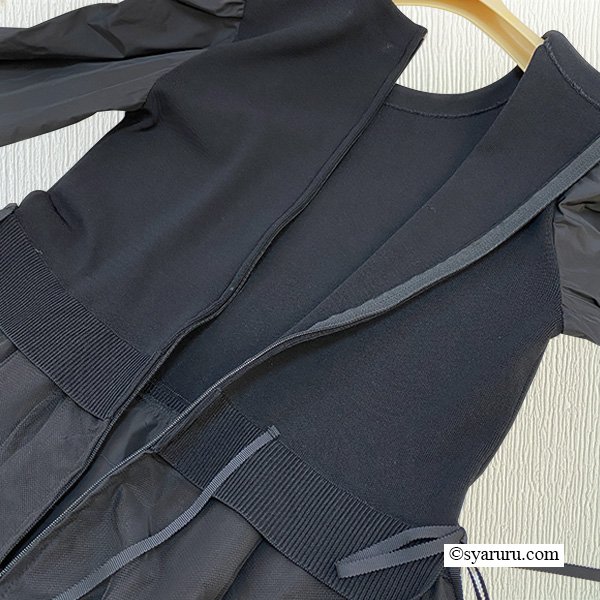 画像9: 【SuperBeauty  】★タフタニットのレイヤード風ワンピース (9)