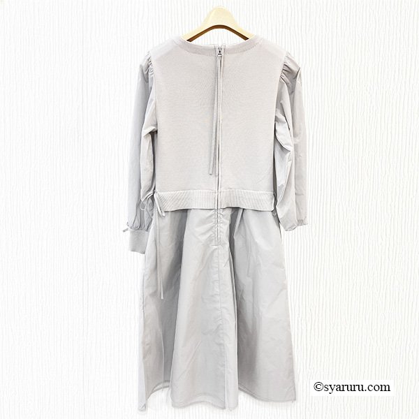 画像3: 【SuperBeauty  】★タフタニットのレイヤード風ワンピース (3)