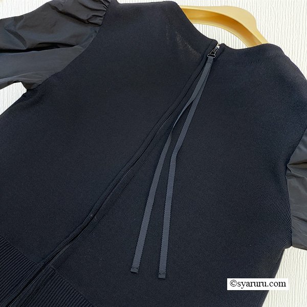 画像8: 【SuperBeauty  】★タフタニットのレイヤード風ワンピース (8)