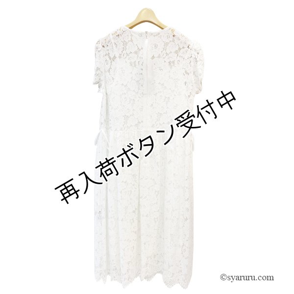 画像3: 【SuperBeauty  】ウェストリボンレース素材半袖ワンピース (3)