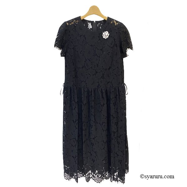 画像4: 【18,000円 →超特価 4,900円＜在庫限り＞クーポン/POINT不可】ウェストリボンレース素材半袖ワンピース　-弥富店- (4)