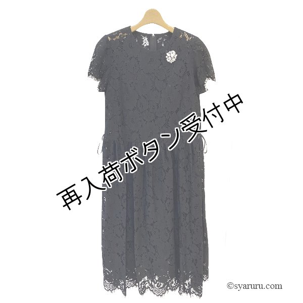 画像4: 【SuperBeauty  】ウェストリボンレース素材半袖ワンピース (4)