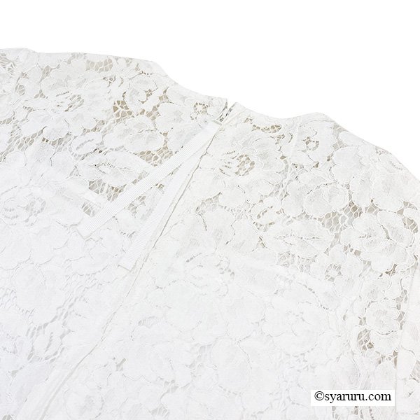 画像11: 【18,000円 →超特価 4,900円＜在庫限り＞クーポン/POINT不可】ウェストリボンレース素材半袖ワンピース　-弥富店- (11)