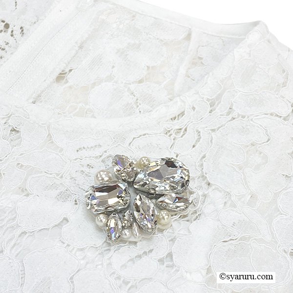 画像8: 【18,000円 →超特価 4,900円＜在庫限り＞クーポン/POINT不可】ウェストリボンレース素材半袖ワンピース　-弥富店- (8)