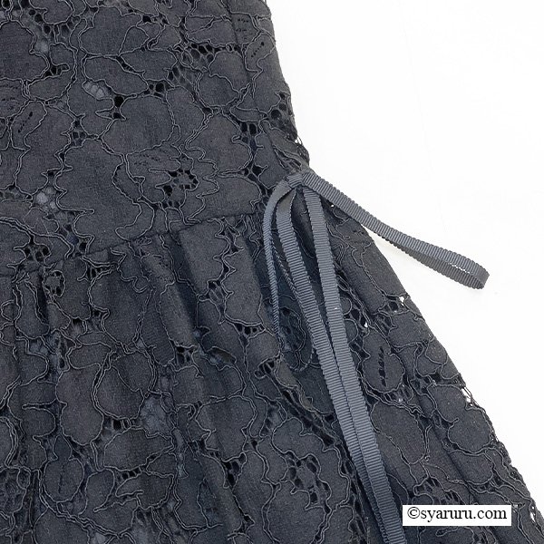 画像13: 【18,000円 →超特価 4,900円＜在庫限り＞クーポン/POINT不可】ウェストリボンレース素材半袖ワンピース　-弥富店- (13)