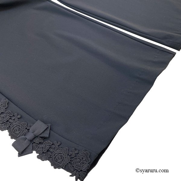 画像4: 【SuperBeauty  】サイドレーステープ使いワイド系パンツ (4)