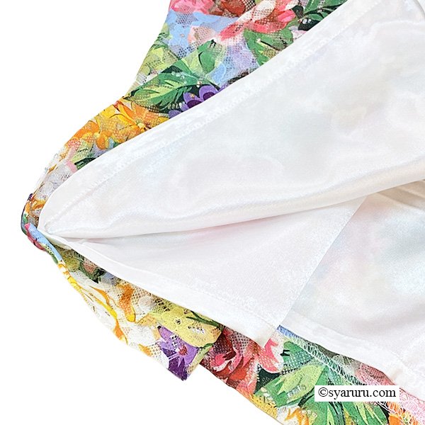 画像8: 【SuperBeauty  】多色大花プリントレース素材半袖ワンピース (8)