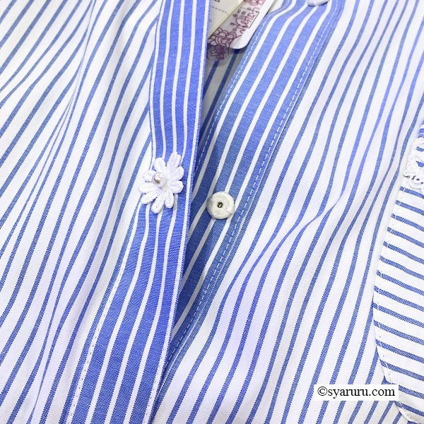 画像12: 【SuperBeauty  】ストライプ柄ショートブラウス (12)