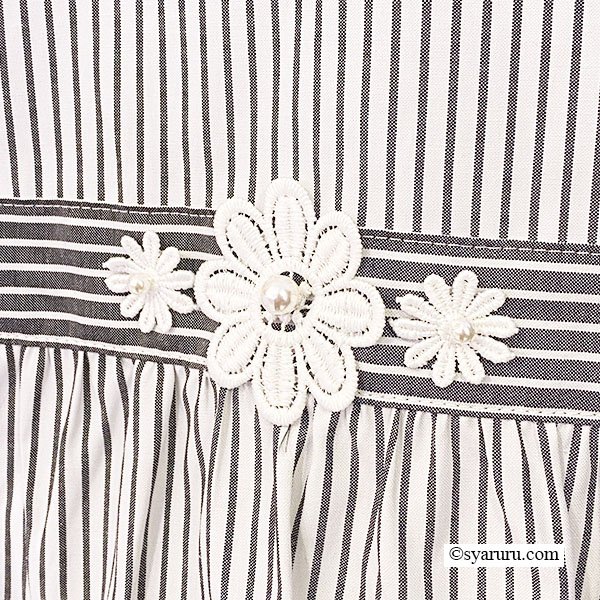 画像10: 【SuperBeauty  】ストライプ柄ショートブラウス (10)