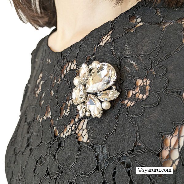 画像14: 【18,000円 →超特価 4,900円＜在庫限り＞クーポン/POINT不可】ウェストリボンレース素材半袖ワンピース　-弥富店- (14)