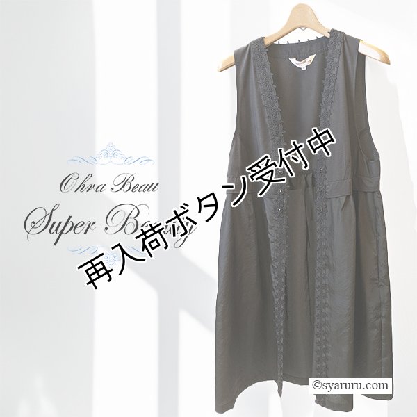 画像1: 【 SuperBeauty 50％OFF】レース使いトッパーロングジレ (1)