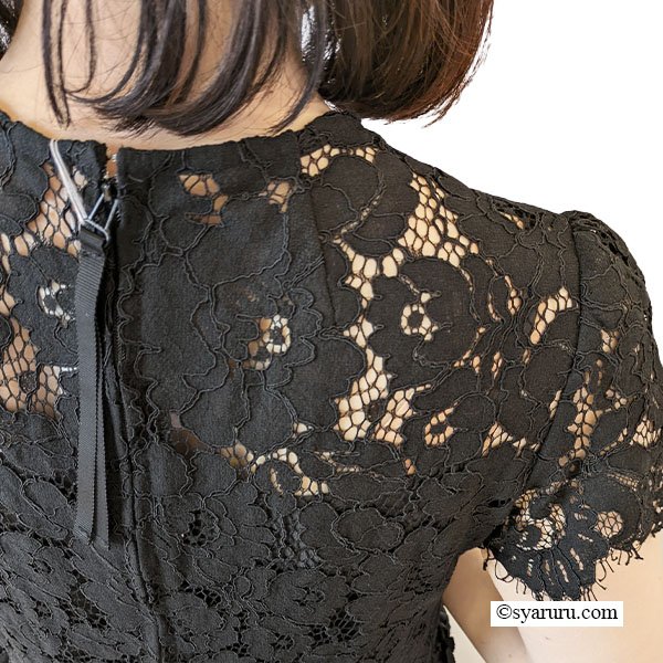 画像7: 【18,000円 →超特価 4,900円＜在庫限り＞クーポン/POINT不可】ウェストリボンレース素材半袖ワンピース　-弥富店- (7)