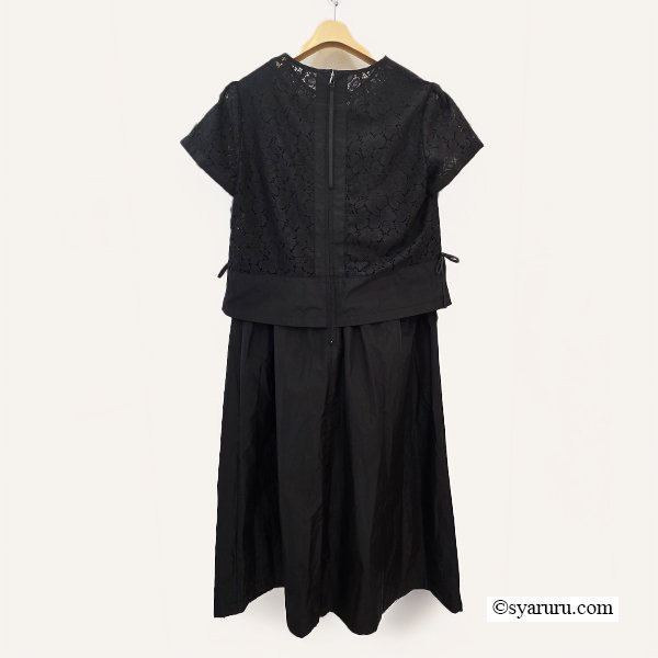 画像4: 【SuperBeauty  】★レースタフタレイヤード風ワンピース (4)