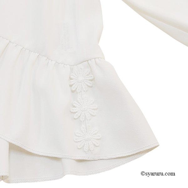 画像7: 【SuperBeauty 半額以下！】★ラッフル衿ショートブラウス《送料220円代引は通常送料》 (7)