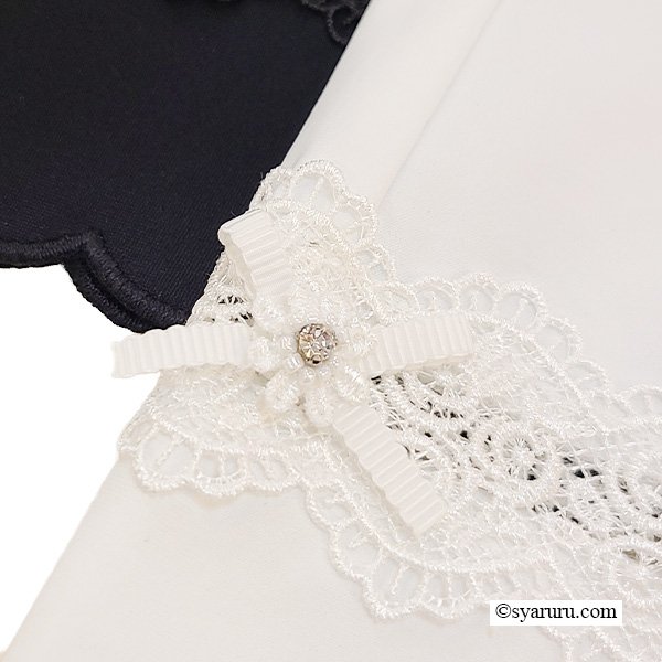 画像4: 【SuperBeauty  】スカラップレーヅデザインパンツ (4)