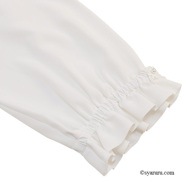 画像8: 【SuperBeauty 半額以下！】★ラッフル衿ショートブラウス《送料220円代引は通常送料》 (8)