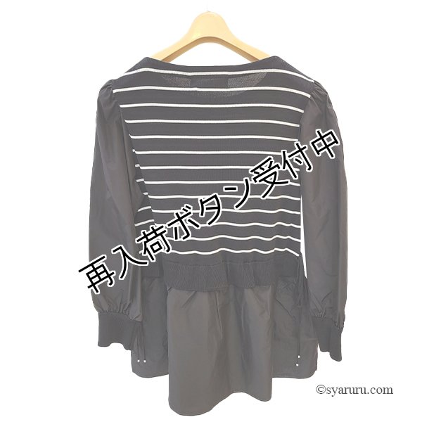 画像5: 【SuperBeauty  】★ボーダー柄ニットタフタ素材のチュニック (5)