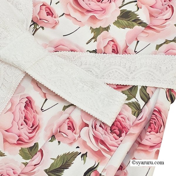 画像11: 【SuperBeauty  】バラ柄プリント半袖ワンピース (11)