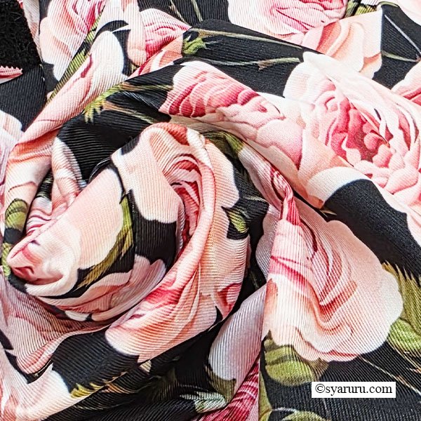 画像15: 【SuperBeauty  】バラ柄プリント半袖ワンピース (15)