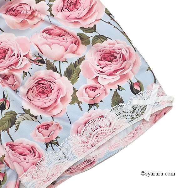 画像10: 【SuperBeauty  】バラ柄プリント半袖ワンピース (10)