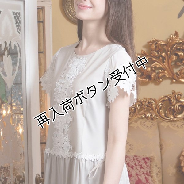画像4: 【SuperBeauty  】前立てレース使いのロングワンピース (4)