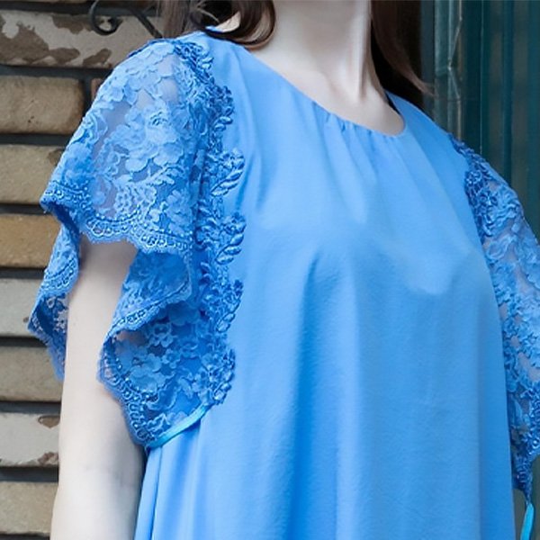 画像8: 【SuperBeauty  】袖レース使いワンピース (8)