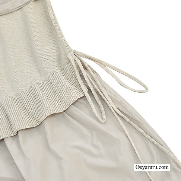 画像12: 【SuperBeauty  】★ニットタフタ切替ニットチュニック (12)