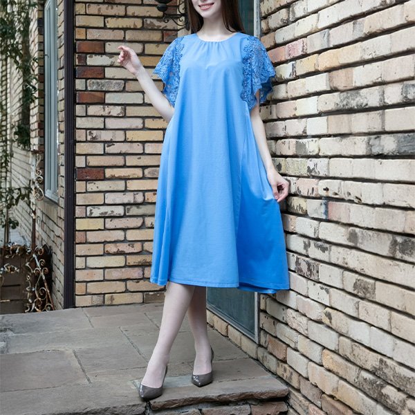 画像5: 【SuperBeauty  】袖レース使いワンピース (5)