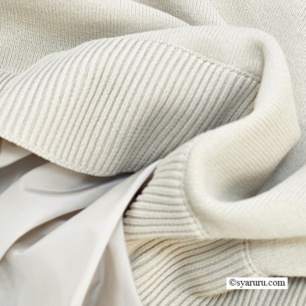 画像14: 【SuperBeauty  】★ニットタフタ切替ニットチュニック (14)