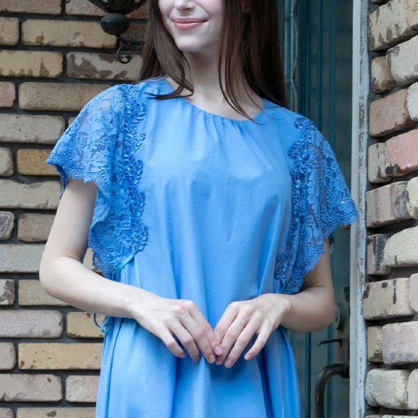 画像2: 【SuperBeauty  】袖レース使いワンピース (2)