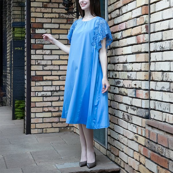 画像6: 【SuperBeauty  】袖レース使いワンピース (6)