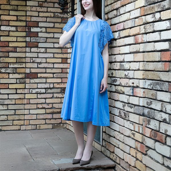 画像7: 【SuperBeauty  】袖レース使いワンピース (7)