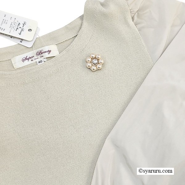 画像11: 【SuperBeauty  】★ニットタフタ切替ニットチュニック (11)