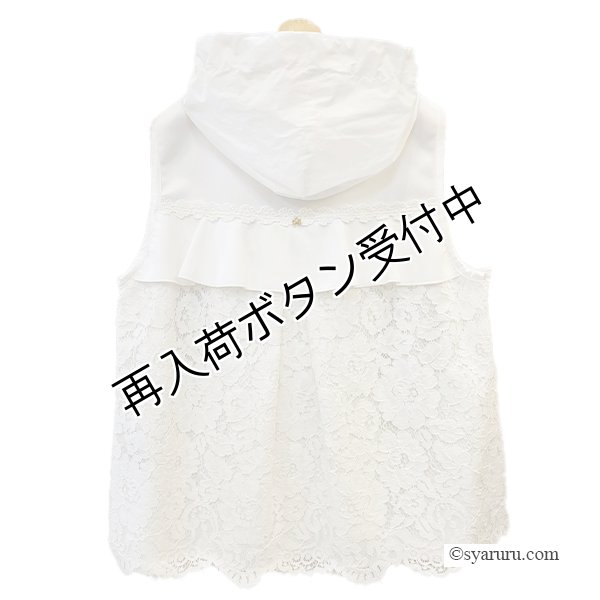 画像5: 【SuperBeauty  】後ろ見ごろレース切替ダンボールニットベスト (5)
