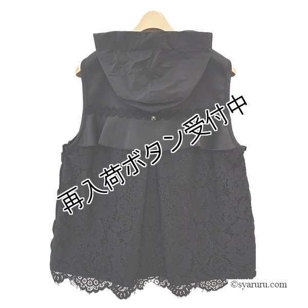 画像3: 【SuperBeauty  】後ろ見ごろレース切替ダンボールニットベスト (3)