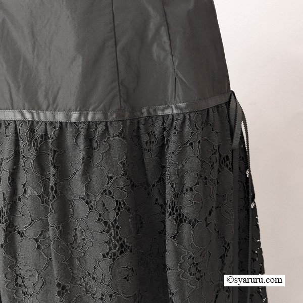 画像3: 【SuperBeauty 半額以下！】フラワーレース切替スカート (3)