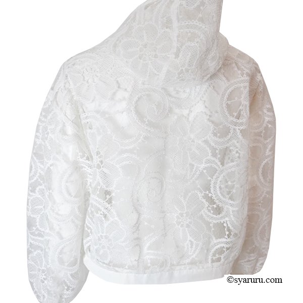 画像6: 【SuperBeauty  】シアー素材ショートパーカー (6)