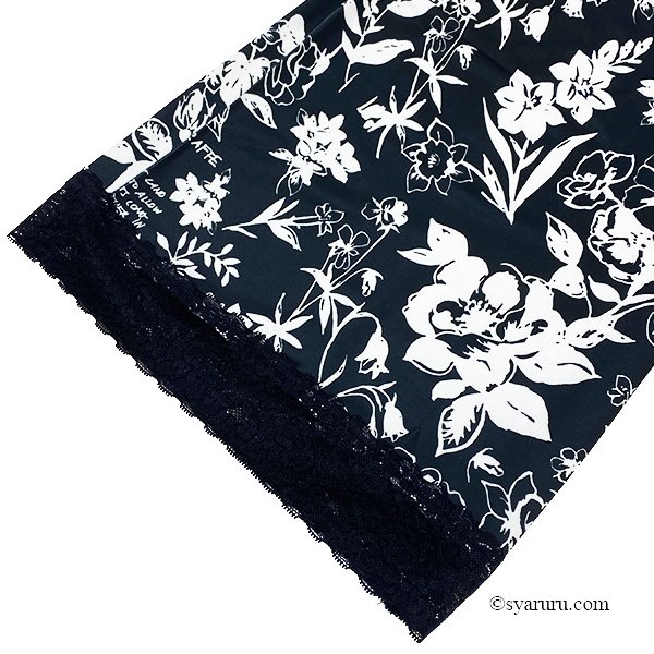 画像2: 【SuperBeauty  】モノトーン花プリントパンツ《送料220円代引は通常送料》 (2)