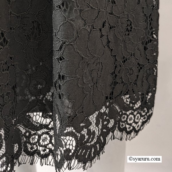 画像4: 【SuperBeauty 半額以下！】フラワーレース切替スカート (4)